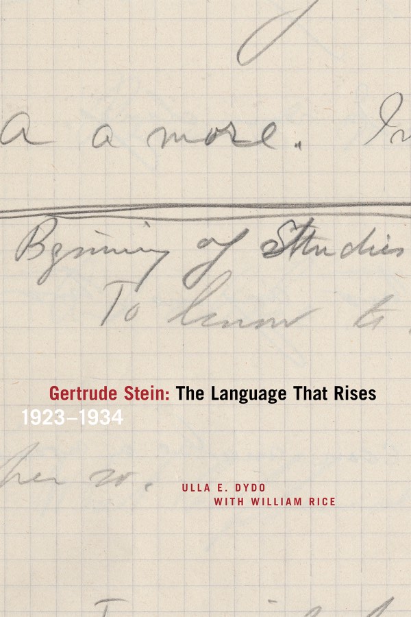 Gertrude Stein: The Language That Rises: 1923-1934, by Ulla E. Dydo